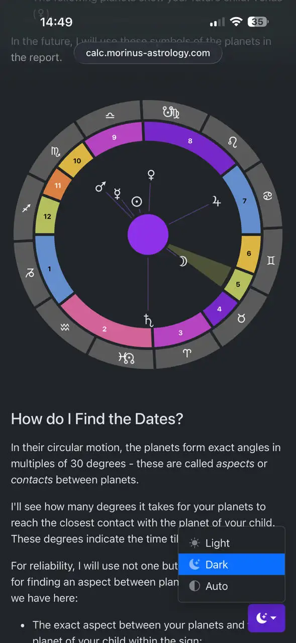 astrology app screenshot 2
